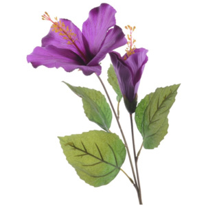 Floare artificială Hibiscus, violet, 71 cm