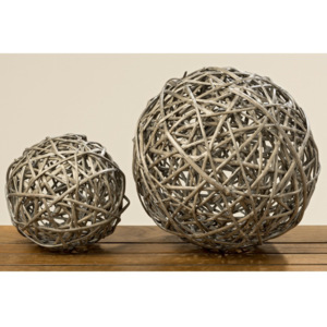Set 2 decorațiuni din lemn Boltze Balls