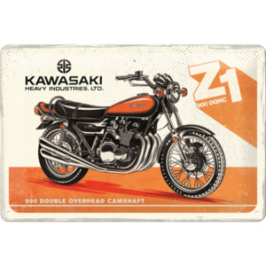Placă metalică: Kawasaki Z1 - 30x20 cm
