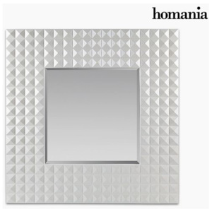 Oglindă Rășină sintetică Sticlă bizotată Alb (92 x 4 x 92 cm) by Homania
