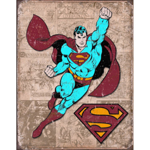 Placă metalică - Superman Weathered Panels