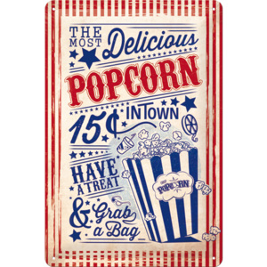 Placă metalică: Popcorn - 30x20 cm