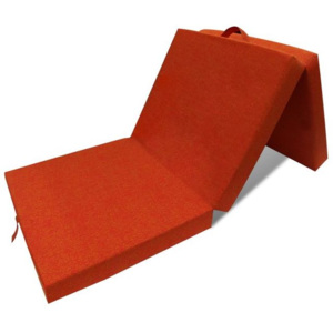 Saltea din spumă pliabilă în trei 190 x 70 x 9 cm, portocaliu