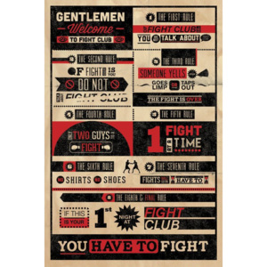 Poster - Fight Club Rules (Infographic)