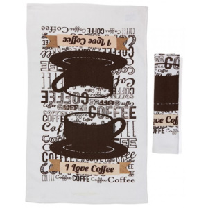 Set doua prosoape de bucatarie Heinner Cafea HR-H2KT-CFEE, 100% bumbac, maro