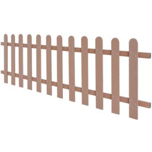 Gard din scânduri, WPC, 200 x 60 cm, maro