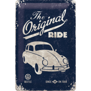 Placă metalică - VW The Original Ride (albastru)
