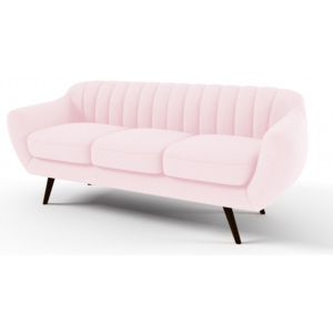 Canapea cu 3 locuri Vivonita Kennet, roz pastel