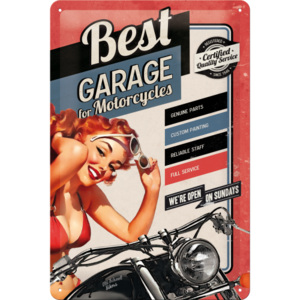 Placă metalică - Best Garage (Red)