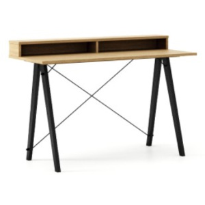 Masa de birou Desk Slim Black Oak II, L120xl50xh85 cm