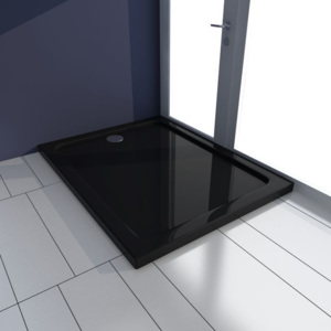 Cădiță pentru duș dreptunghiulară din ABS, 70 x 90 cm, negru