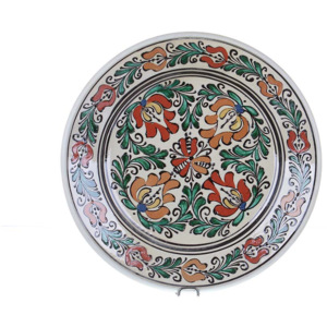 Farfurie traditionala ceramica colorata de Corund 29 cm