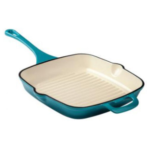 Tigaie grill fonta emailata Cooking by Heinner, 27.5 cm (Albastra)