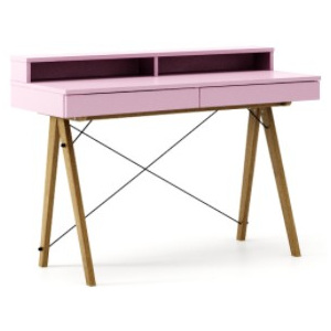 Masa de birou Basic Oak Dark Pink, L100xl50xh85 cm