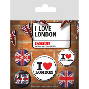 Set insigne I Love London