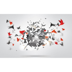 Fototapet: Origami birds (1) - 254x368 cm