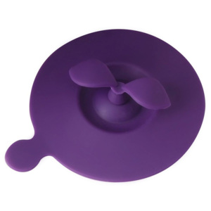Capac de silicon pentru cană Vialli Design Leaves, violet