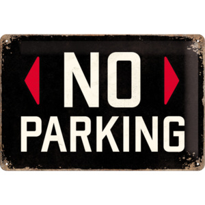Placă metalică - No Parking (negru)