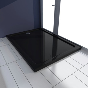 Cădiță duș dreptunghiulară ABS 80 x 110 cm Negru
