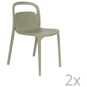 Set 2 scaune White Label Rex, verde