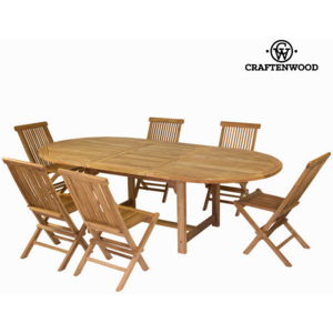 Masă extensibilă și 6 scaune by Craftenwood