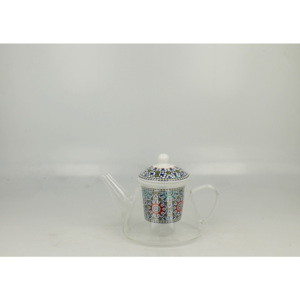 Ceainic din sticlă cu infuzor din porțelan Duo Gift Maroko, 1200 ml