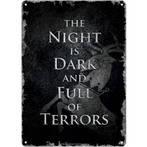 Game Of Thrones - Night Dark Placă metalică, (15 x 21 cm)
