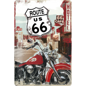 Placă metalică - Route 66
