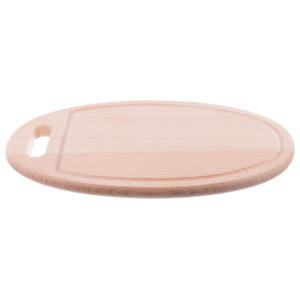 Tocător oval din lemn cu mâner 30 cm