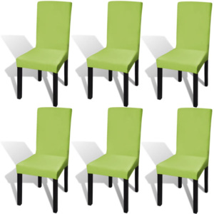 Husă elastică pentru scaun, verde, 6 buc