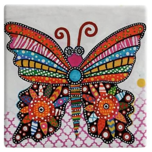 Set 6 coastere Flutter, Ceramica, Smile Style, 9 cm