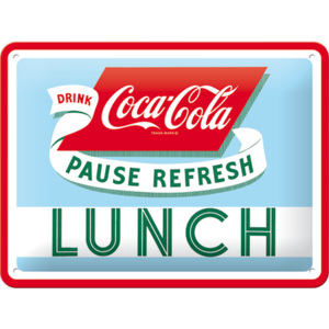 Placă metalică: Coca-Cola (Lunch) - 15x20 cm