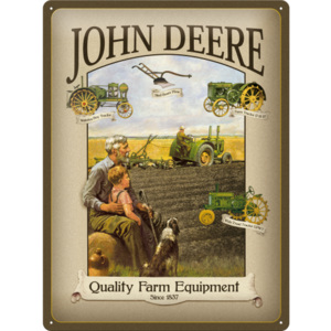 Placă metalică - John Deere Quality Farm