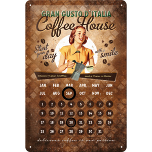 Placă metalică - Coffee House (calendar)