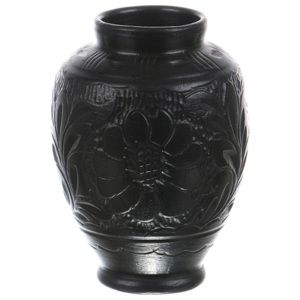 Vaza de ceramica neagra de Corund 13 cm Model 1