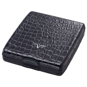 Portofel piele Croco Black Tru Virtu Money & Cards - Leather Line