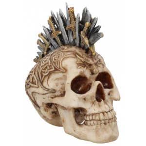Statueta craniu Creasta de sabii 18 cm