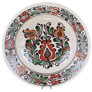 Farfurie adanca ceramica colorata de Corund 21 cm Model 1