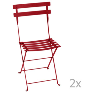 Set 2 scaune grădină pliabile Fermob Bistro, roșu