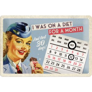 Placă metalică - I Was on Diet (calendar)