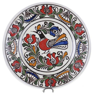 Farfurie traditionala ceramica colorata de Corund 21 cm Model 1