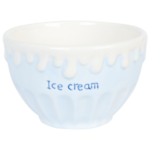 Castron de înghețată din ceramică, Clayre & Eef, Ø 15 cm, albastru