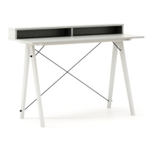 Masa de birou Desk Slim White Light Grey II, L120xl50xh85 cm