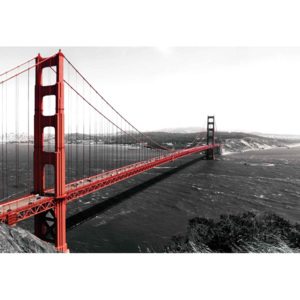 City Golden Gate Bridge Fototapet, (91 x 211 cm)