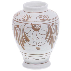 Vaza de ceramica alba de Corund 9,5 cm Model 3