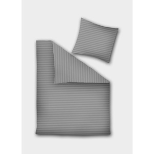 Lenjerie pentru pat din micropercal DecoKing, 200 x 200 cm, gri