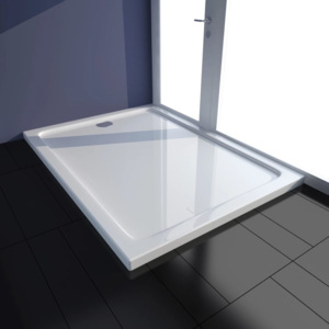 Tavă de duș dreptunghiulară din ABS, 80 x 110 cm, alb