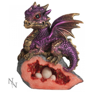 Statueta dragon Gardianul cuibului - rosu 13 cm
