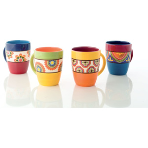 Set 4 căni colorate din ceramică Brandani