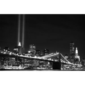 Fototapet: Brooklyn Bridge alb-negru (2) - 184x254 cm